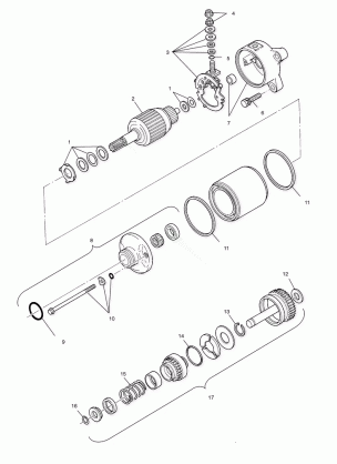 STARTING MOTOR - A02CD32AA / AB / AC / FB (4970147014E01)