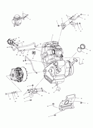 ENGINE MOUNTING - A02CD32AA / AB / AC / FB (4970147014B03)