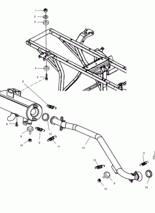 EXHAUST SYSTEM - A02CD32AA / AB / AC / FB (4970147014B01)