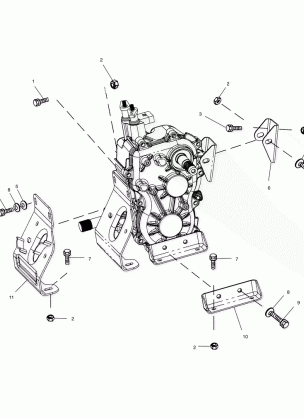 TRANSMISSION MOUNTING - A02CD32AA / AB / AC / FB (4970147014D05)