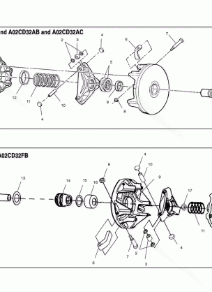 DRIVE CLUTCH - A02CD32AA / AB / AC / FB (4970147014C05)