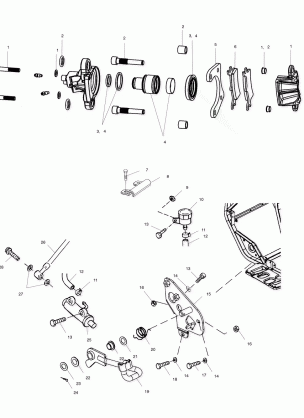 REAR BRAKE - A02CD32AA / AB / AC / FB (4970147014A09)