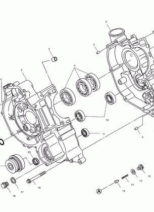 CRANKCASE - A02CD50AA / AB / FB (4970197019D11)