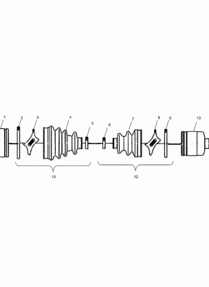 DRIVE SHAFT - A02CD50AB / FB (4970197019B04)