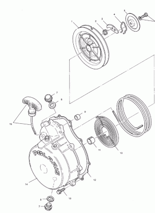 RECOIL STARTER - A02CD50AA / AB / FB (4970197019D13)