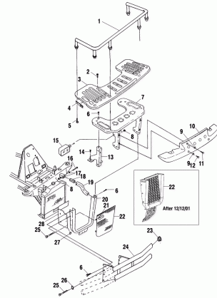 FRONT RACK and BUMPER MOUNTING - A02CD50AA / AB / FB (4970197019A07)