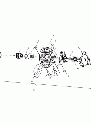 DRIVE CLUTCH - A02CD50AA / AB / FB (4970197019C05)