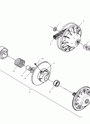 DRIVEN CLUTCH - A02CD50AA / AB / FB (4970197019C06)