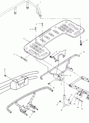 REAR RACK MOUNTING - A02CD50AA / AB / FB (4970197019A06)