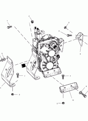 TRANSMISSION MOUNTING - A02CD50AA / AB / FB (4970197019D05)