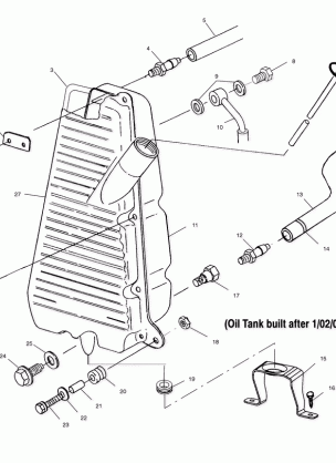 OIL TANK (If Built Before 1 / 02 / 02) - A02CD50AA / AB / FB (4970197019B12)