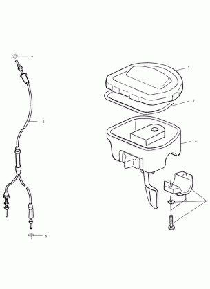 CONTROLS - THROTTLE ASM / CABLE - A02CG38CA (4970247024B06)