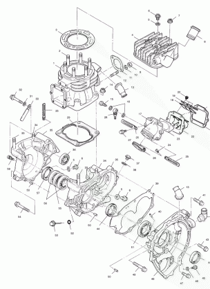 CRANKCASE and CYLINDER - A02CG38CA (4970247024C11)