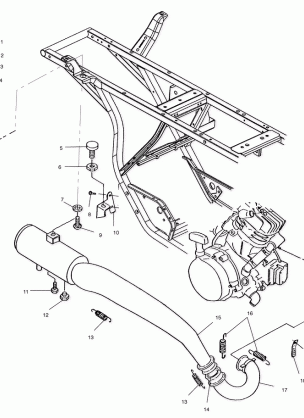 EXHAUST SYSTEM - A02CG38CA (4970247024A11)