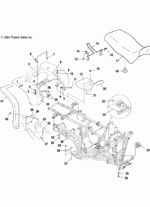 REAR CAB AND SEAT - A02CH42AA (4968536853A03)