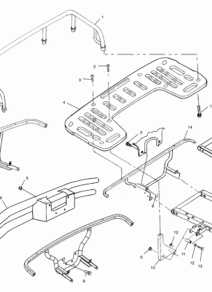 REAR RACK MOUNTING - A02CH50 ALL OPTIONS (4967436743A06)