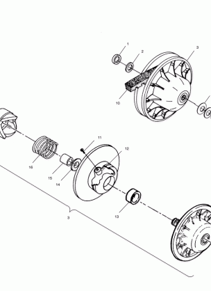 DRIVEN CLUTCH - A02CH68AA / AB / AC / CA / CB (4966346634C02)