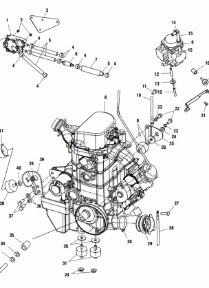 ENGINE MOUNTING - A02CH68AA / AB / AC / CA / CB (4966346634A13)