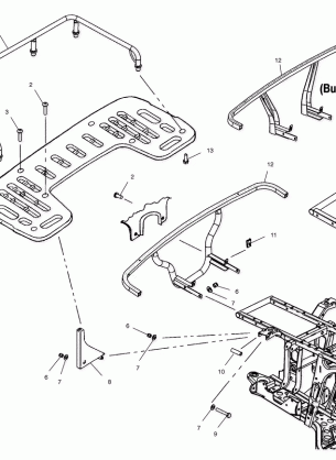 REAR RACK MOUNTING (If Built Before 9 / 03 / 01) - A02CH68AA / AB / AC / CA / CB (4966346634A06)