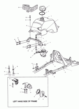 FUEL TANK and CARBURETOR MOUNTING - A02CK32AA (4970287028A13)