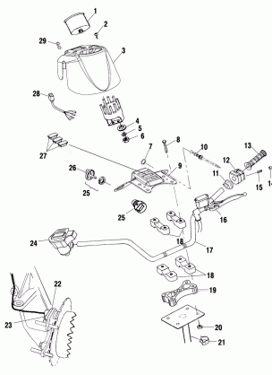 HANDLEBAR and HEADLIGHT POD - A02CK42AA / AB (4970327032B09)