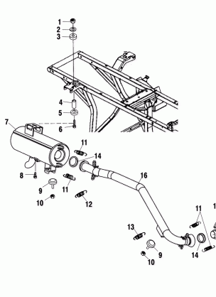 EXHAUST SYSTEM - A02CK42AA / AB (4970327032A10)