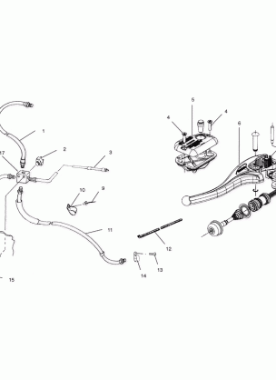 CONTROLS - MASTER CYLINDER / BRAKE LINE - A02BA38CA (4969936993B07)