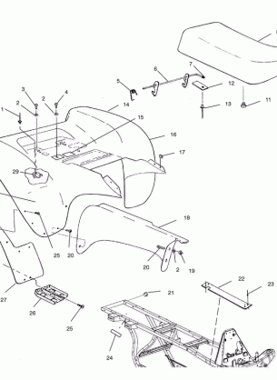 REAR CAB - A02BA38CA (4969936993A04)