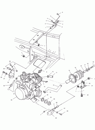 ENGINE MOUNTING - A02BA38CA (4969936993A09)