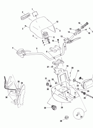 HANDLEBAR and HEADLIGHT POD - A02CL50AA / DA (4967986798D01)