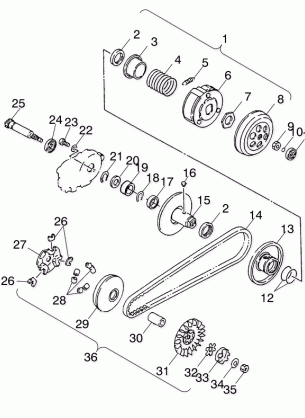 DRIVE PULLEY - A02EA09CA / CB / CC (4970857085A12)