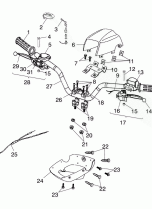 HANDLEBAR - A02FA09CA / CB / CC (4970887088B11)