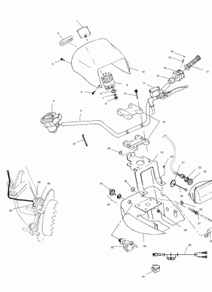 HANDLEBAR and HEADLIGHT POD - C02CD50AC (4972407240B11)