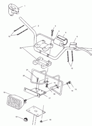 HANDLEBAR / HEADLIGHT - A02BA50AA / AB (4969976997B03)