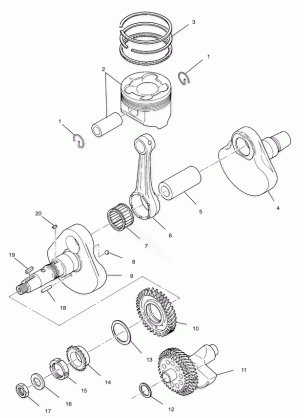 CRANKSHAFT and PISTON - C02CL50AB (4972367236D09)