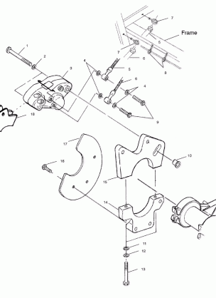 REAR CALIPER MOUNTING - A02BA50AA / AB (4969976997B09)