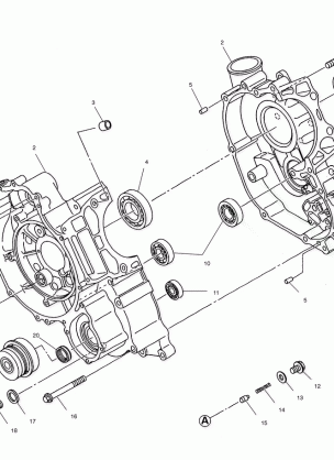 CRANKCASE - A02BG50AA / AC (4970027002C13)