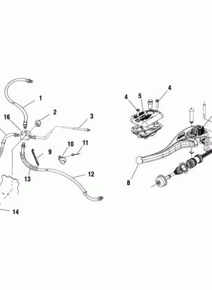 CONTROLS - MASTER CYLINDER / BRAKE LINE - A01BG50AA (4963766376B011)