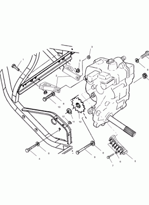 GEARCASE MOUNTING - A01BG50AA (4963766376B014)