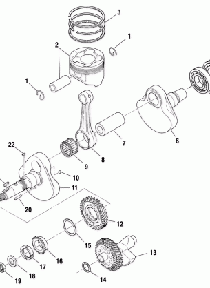 CRANKSHAFT and PISTON - A01BG50(AA)(AB) (4963766376D005)