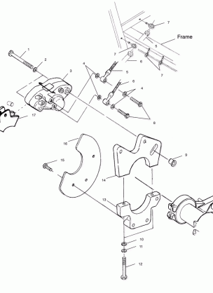 REAR CALIPER MOUNTING - A01BG50AA (4963766376C001)