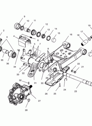 SWING ARM / REAR GEARCASE MOUNTING - A01CB32AA (4963966396C009)