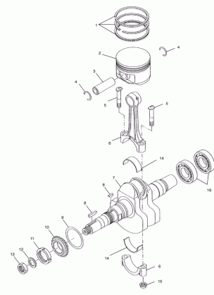 CRANKSHAFT and PISTON - A01CD32AA (4964026402D010)