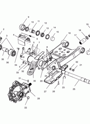 SWING ARM / REAR GEARCASE MOUNTING - A01CD50AA (4964196419D002)