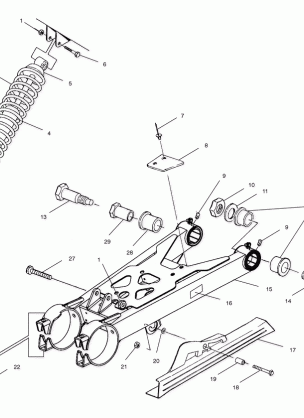 SWING ARM / SHOCK MOUNTING - A01AA32AA (4963816381B011)