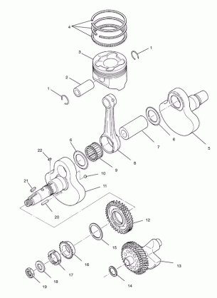 CRANKSHAFT and PISTON - A01CH42AA (4964436443D003)