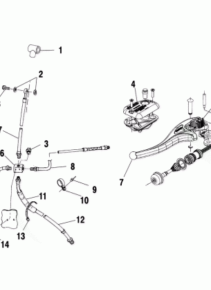 CONTROLS - MASTER CYLINDER / BRAKE LINE - A01CH42AA (4964436443B008)