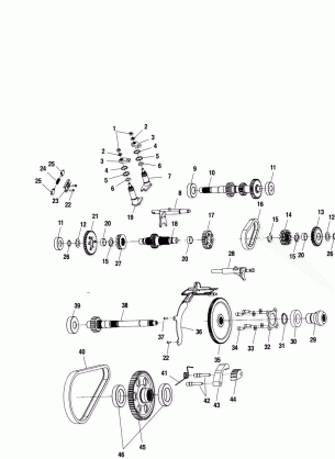 GEARCASE (Internal Components) - A01CH42AA (4964436443C013)