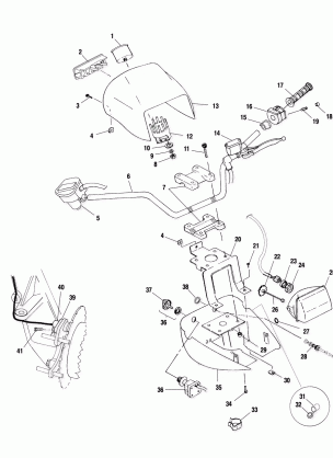 HANDLEBAR and HEADLIGHT POD - A01CH50AA (4964466446B013)