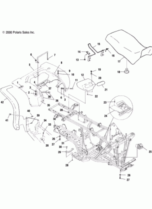 REAR CAB and SEAT - A01CH50AA (4964466446A003)